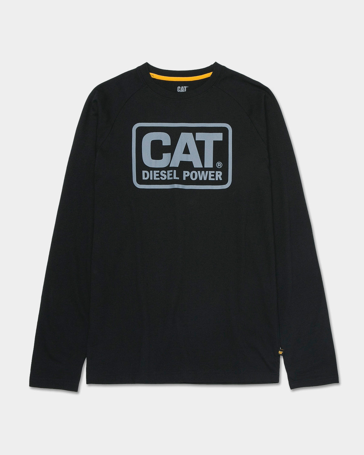 CAT Workwear Men's CAT Diesel Power Long Sleeve T-Shirt Black Front