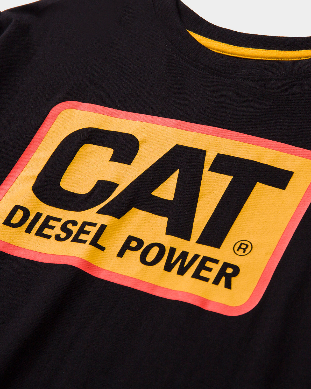 CAT WORKWEAR Men's CAT® Diesel Power T-Shirt Black Orange Logo