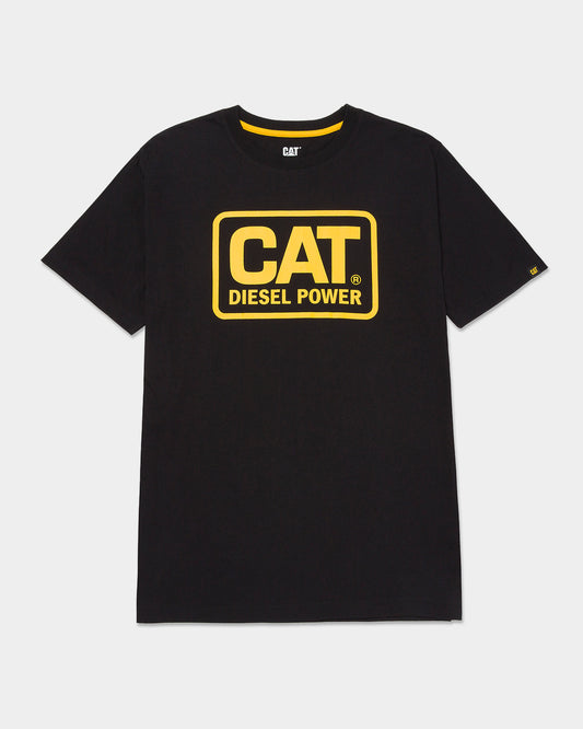 CAT WORKWEAR Men's CAT® Diesel Power T-Shirt Black Yellow Front