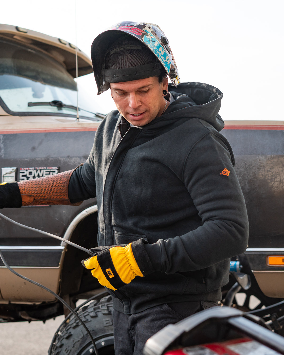 Men's Flame Resistant AR Full Zip Hoodie | CAT® WORKWEAR Men's Flame Resistant AR Full Zip Hoodie | CAT® WORKWEAR