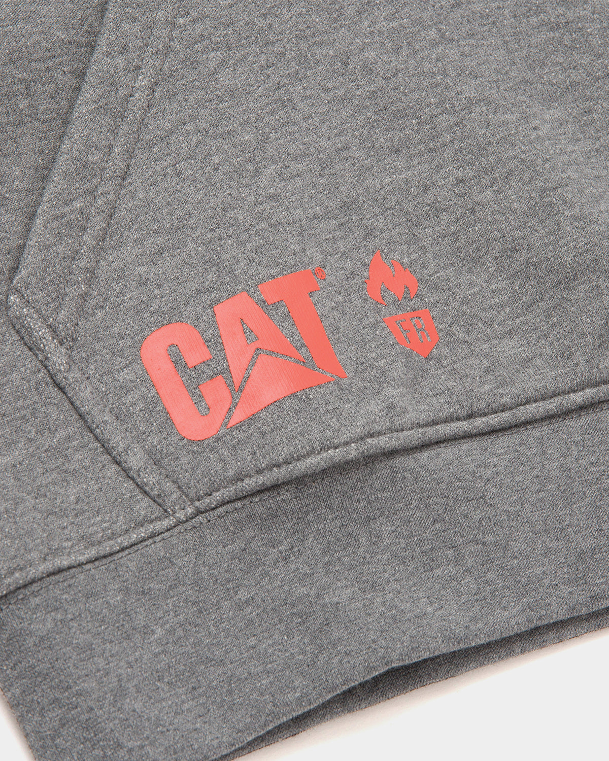 Caterpillar workwear Men's Flame Resistant AR Pullover Hoodie Dark Heather Grey Logo