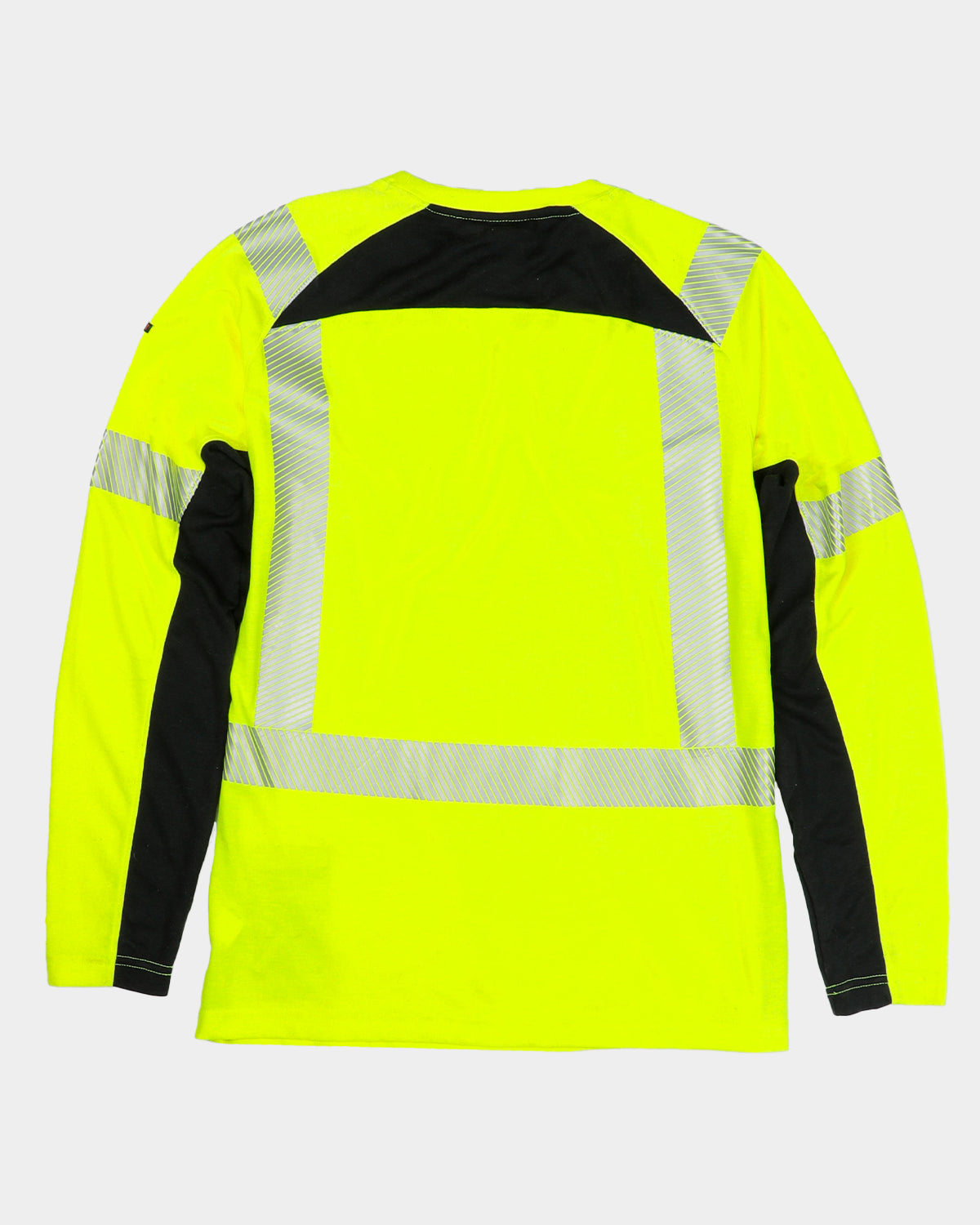 Cat Workwear Men's FR Hi-Vis Long Sleeve Performance Shirt HiVis Yellow Back