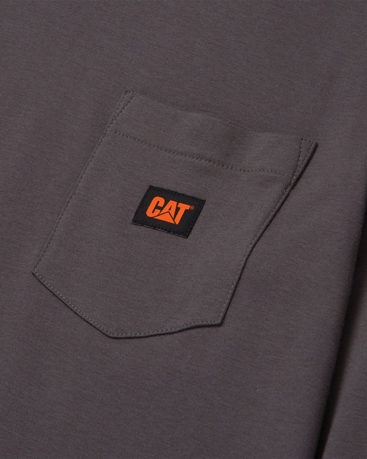 Cat Workwear Men's FR Logo Pocket Long Sleeve T-Shirt Front Pocket