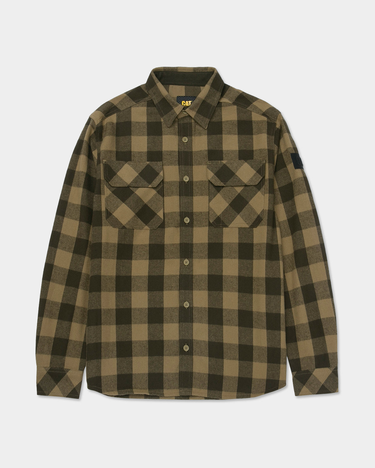 Men s Buffalo Check Flannel Overshirt CAT WORKWEAR Caterpillar Workwear