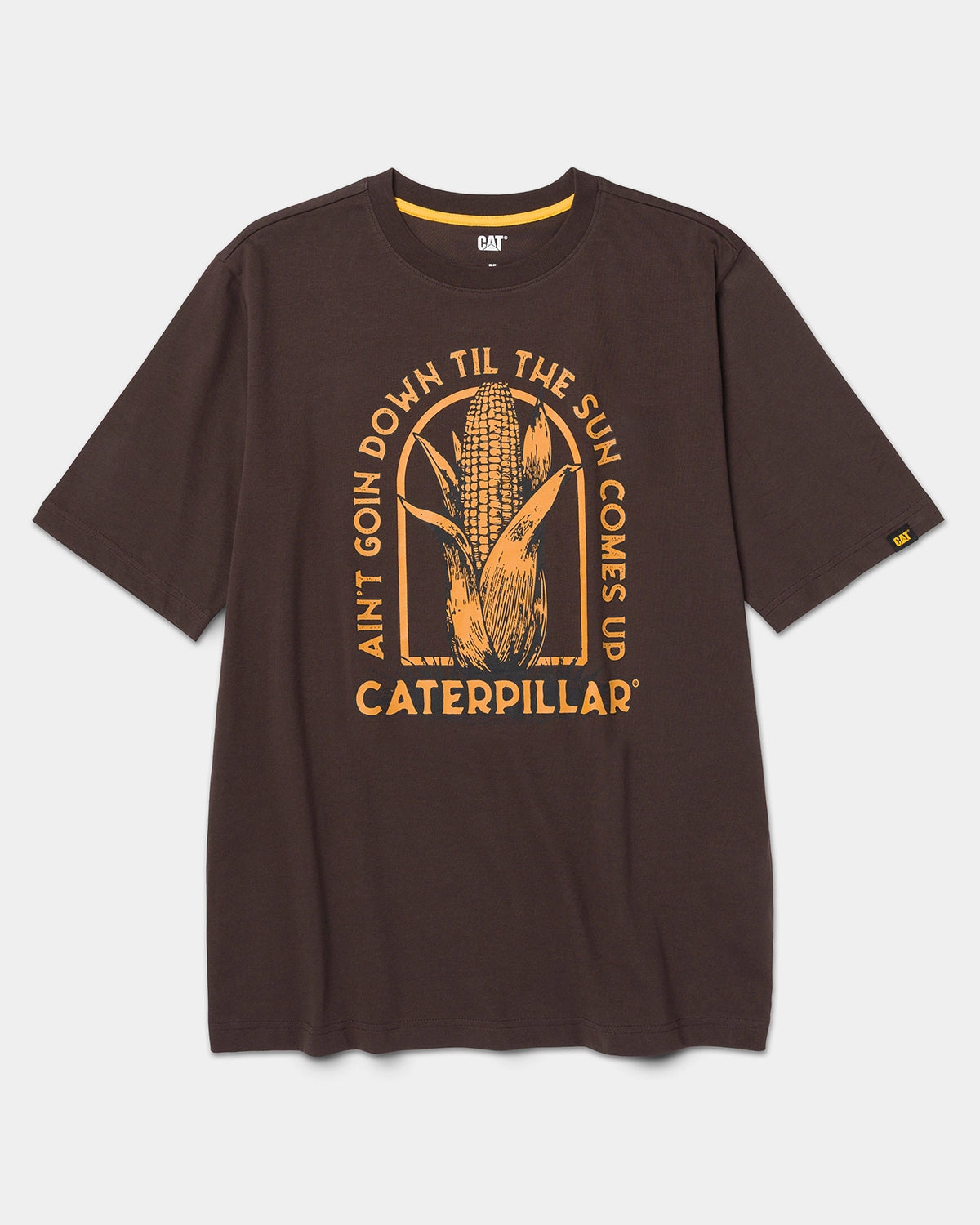 CAT workwear men's corn graphic t-shirt coffee bean front