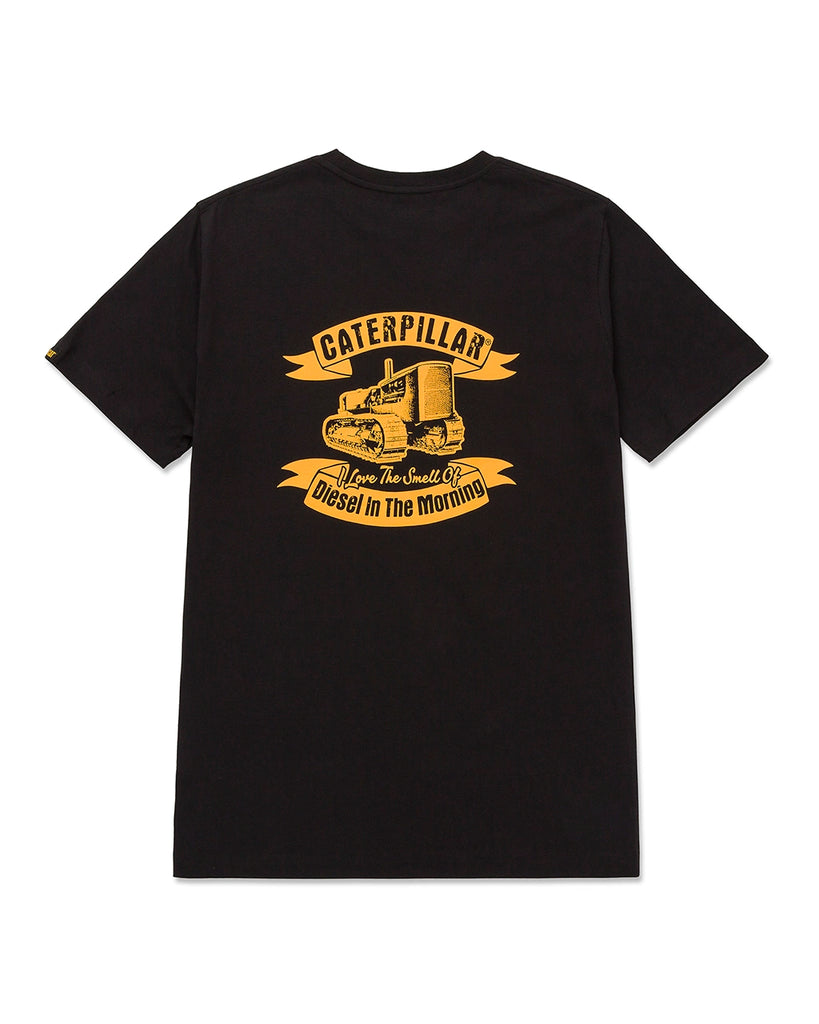 CAT Workwear Men's Diesel Graphic T-Shirt Black Back