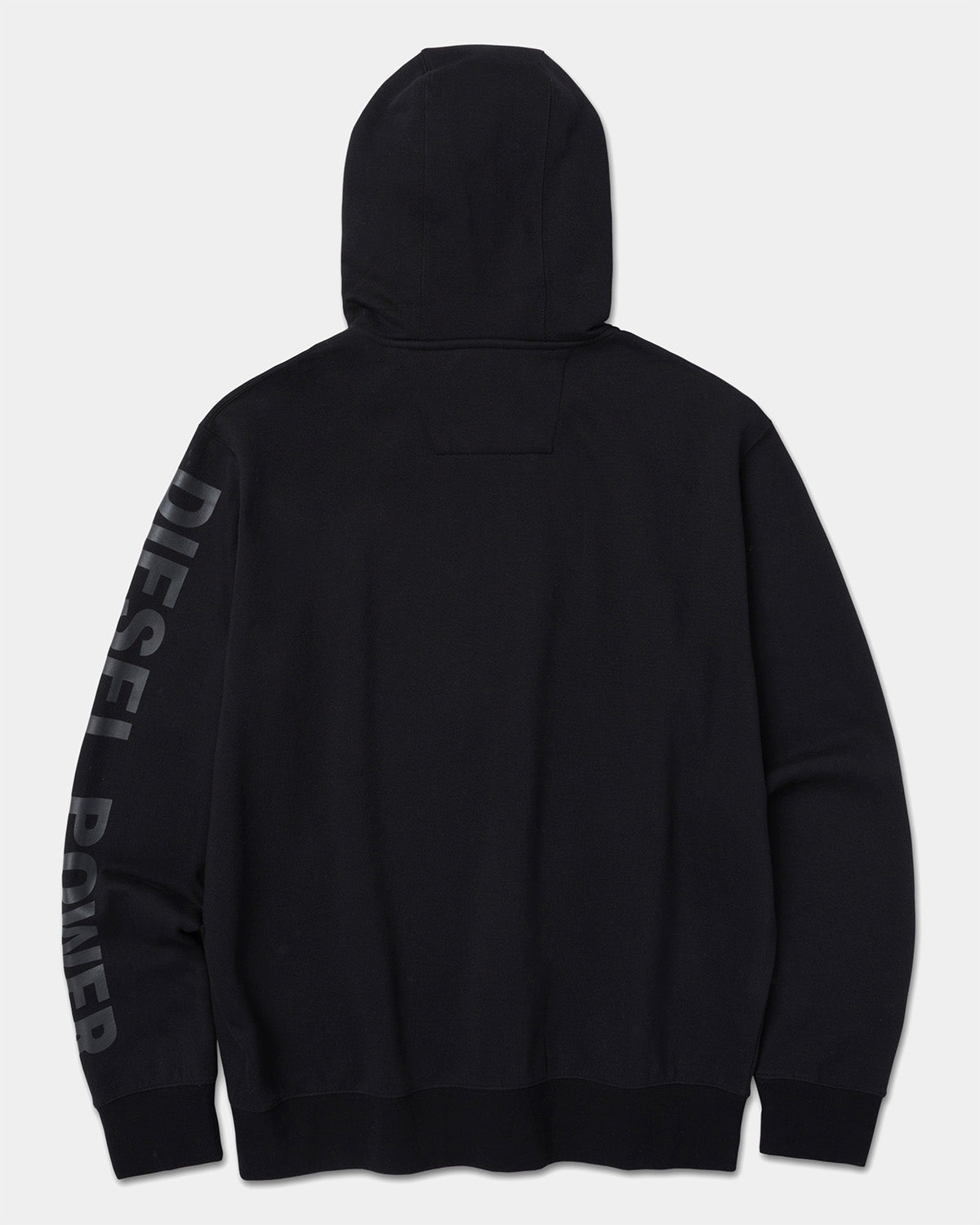 CAT workwear men's diesel power full zip hoodie black black back