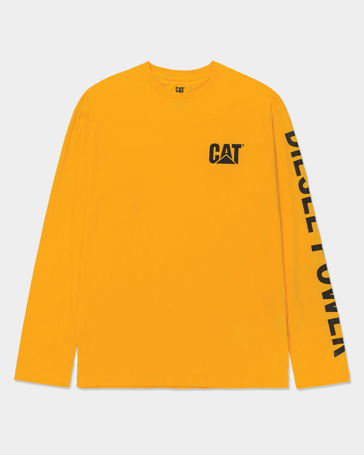 CAT Workwear Men's Diesel Power Long Sleeve T-Shirt Yellow Front