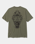 CAT workwear men's diesel tradition basic graphic t-shirt marshland heather back