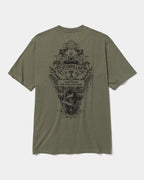 CAT workwear men's diesel tradition basic graphic t-shirt marshland heather back