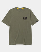 CAT workwear men's diesel tradition basic graphic t-shirt marshland heather front