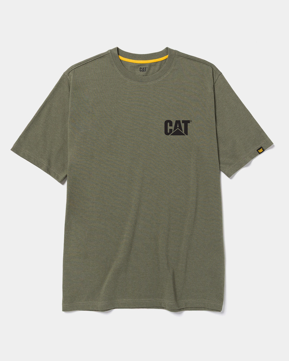 CAT workwear men's diesel tradition basic graphic t-shirt marshland heather front