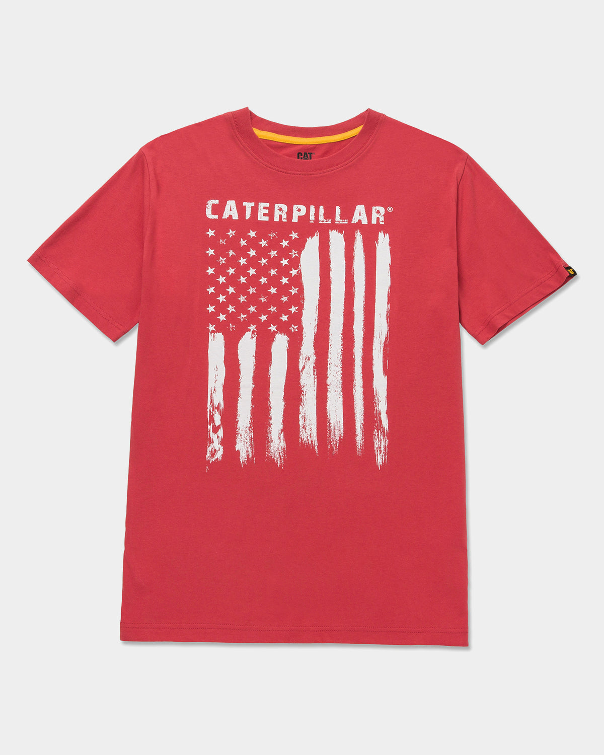 CAT Workwear Men's Flag Graphic T-Shirt Mineral Red Front