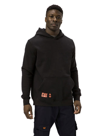 Cat Workwear Men's FR AR Pullover Hooded Sweatshirt Black Front