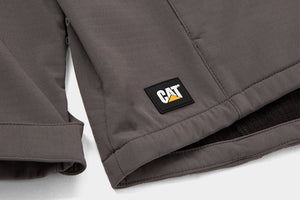 Cat Workwear Men's Grid Fleece Softshell Jacket Adjustable Hem