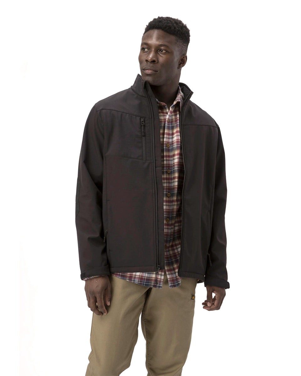 Men's Grid Fleece Bonded Softshell Jacket | CAT® WORKWEAR – Caterpillar ...