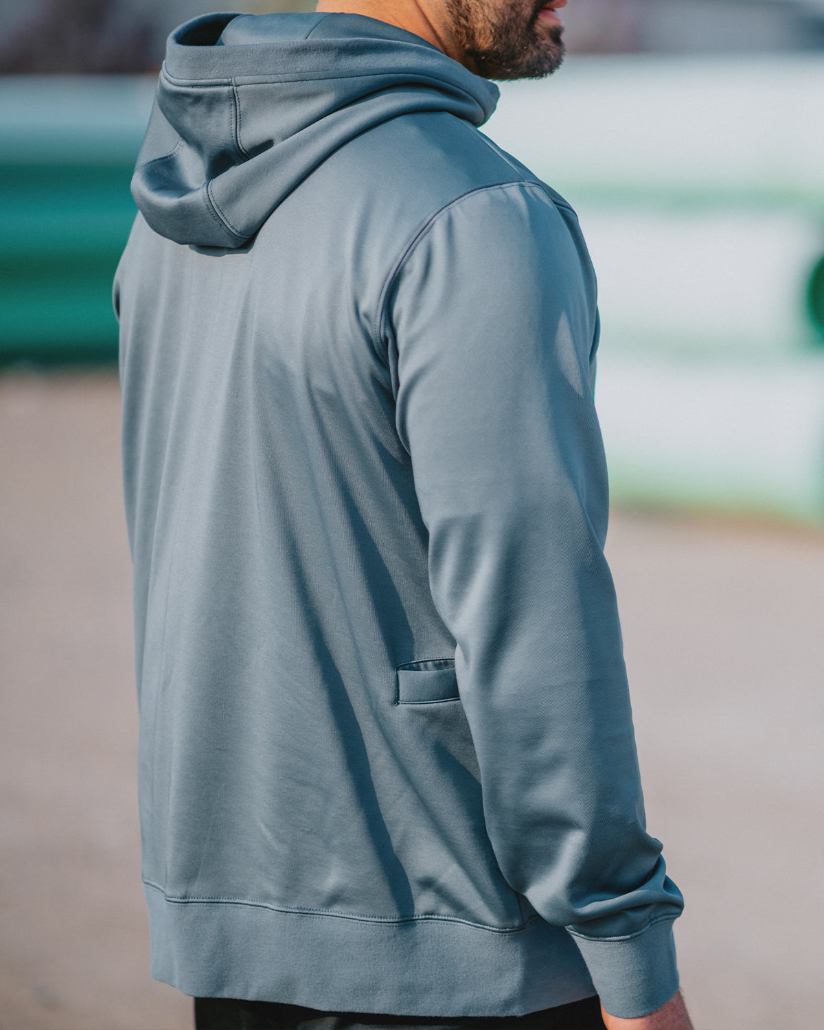 CAT Workwear men's h2o defender pullover hoodie stormy weather back