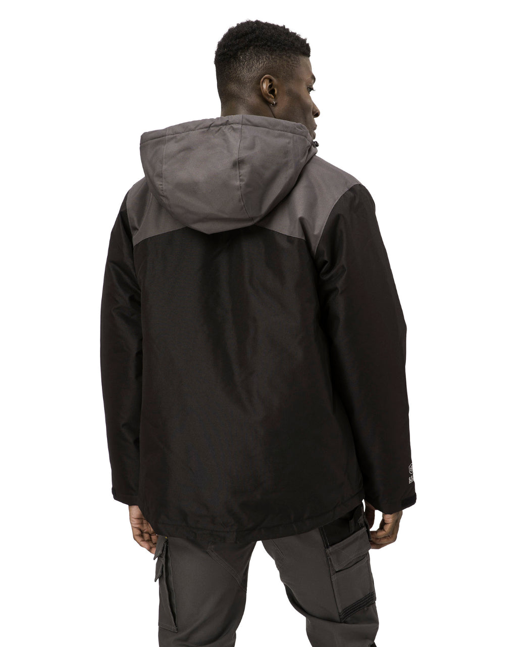 Mens waterproof work jacket top with hood