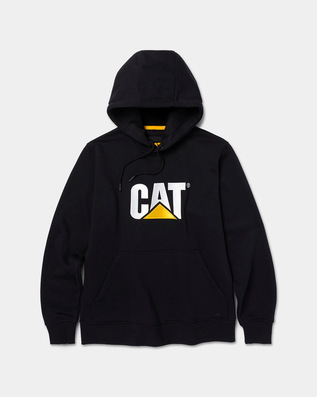 CAT workwear men's heavyweight trademark hoodie black front