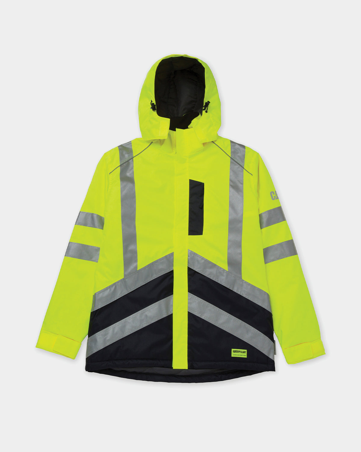 Cat Workwear Men's H2O HiVis Waterproof Insulated Jacket HiVis Yellow Front