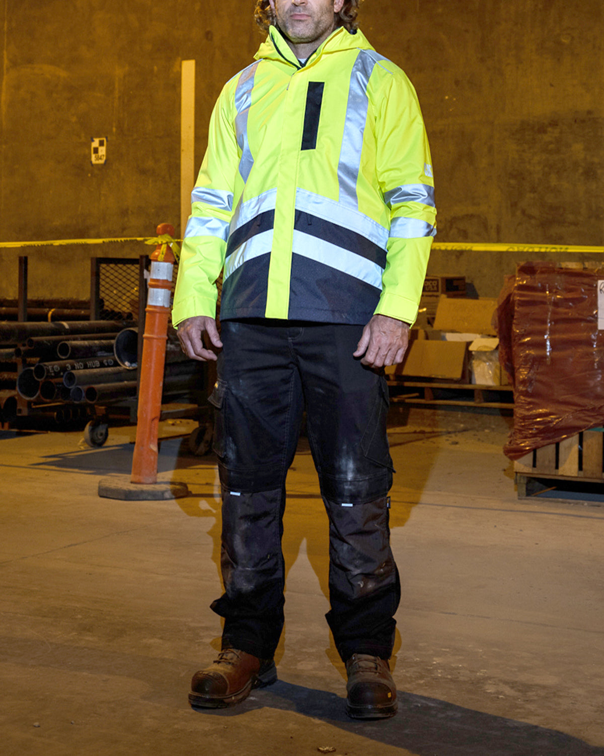 Men's Hi-Vis Waterproof Rain Jacket CAT® WORKWEAR – Caterpillar