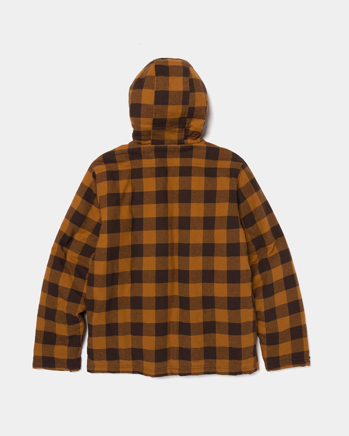 Cat workwear men's hooded flannel shirt jac bronze 