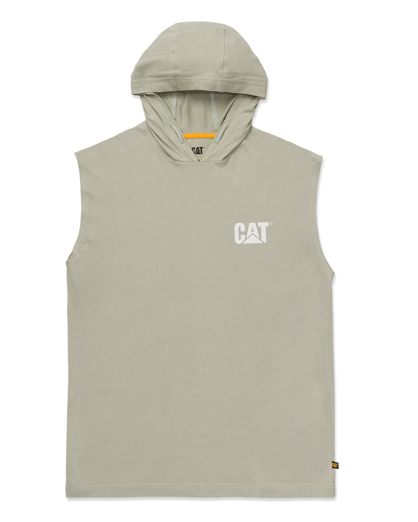 CAT Workwear Men's Hooded Sleeveless T-Shirt Peyote Front