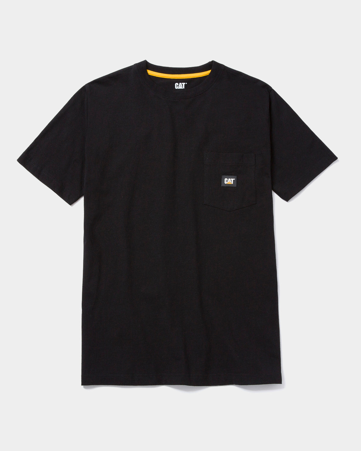 CAT WORKWEAR Men's Label Pocket T-Shirt Black Front