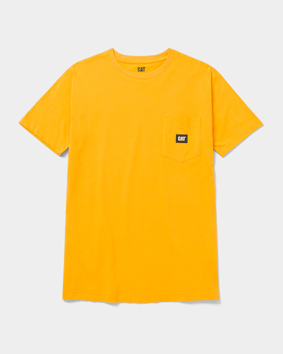 CAT WORKWEAR Men's Label Pocket T-Shirt Yellow Front