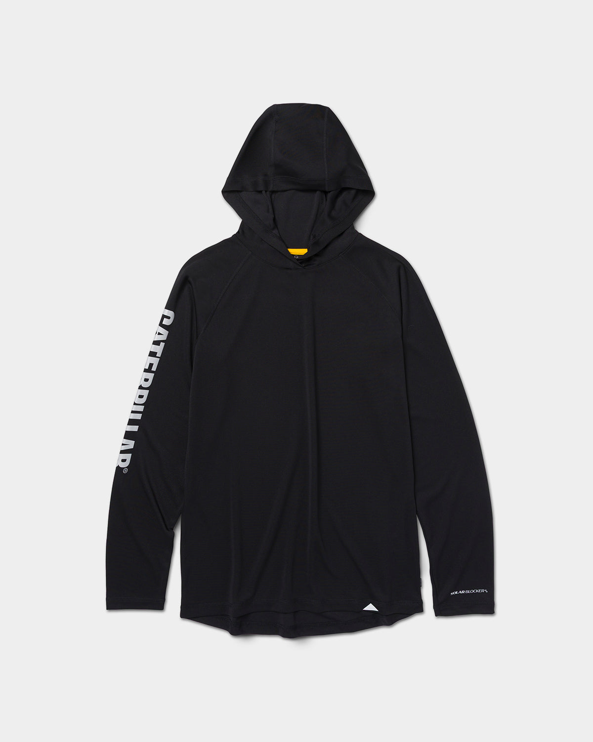 CAT Workwear Men's Lightweight Cooling Hooded Long Sleeve Tee Black Front