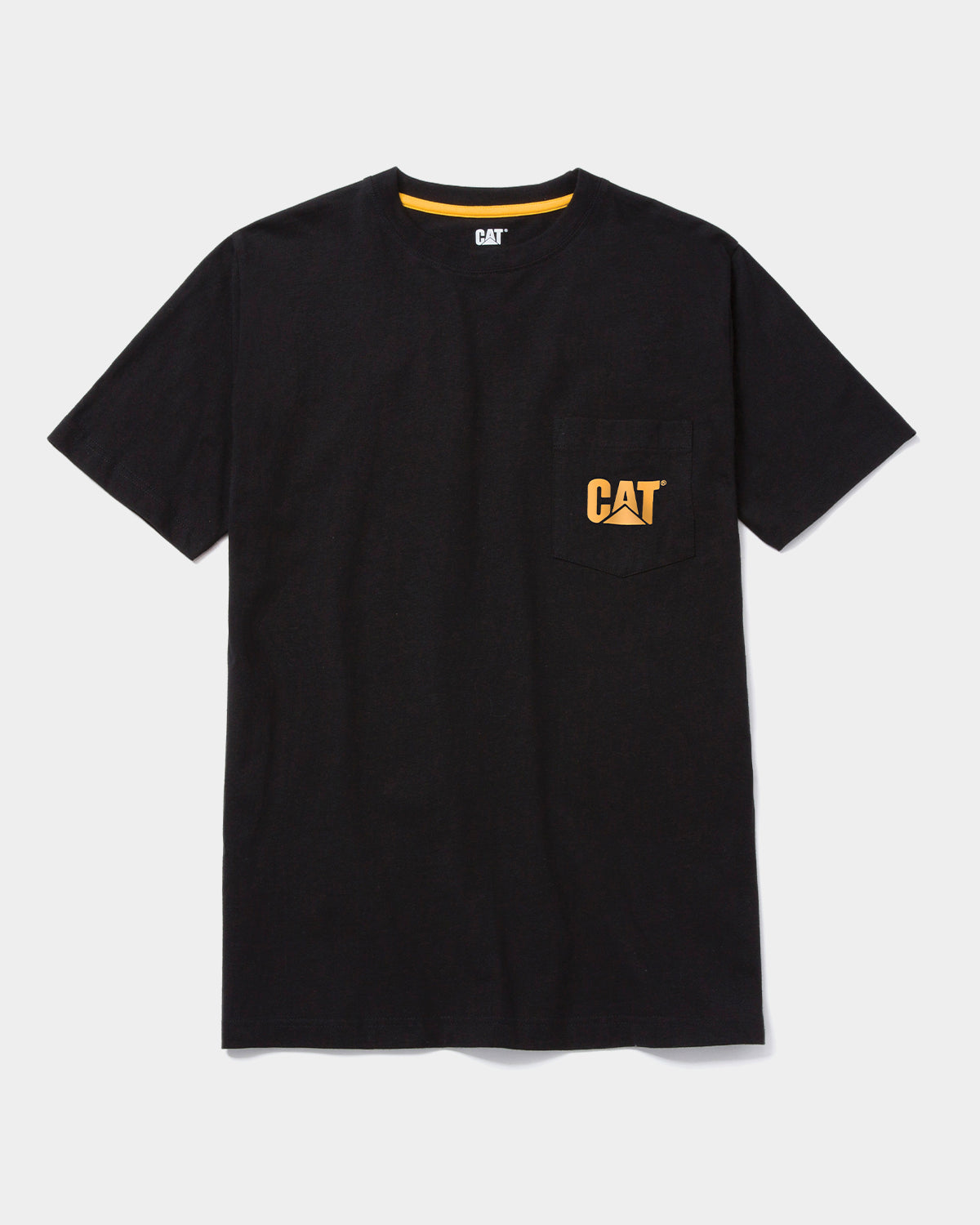 CAT Workwear Men's Logo Pocket T-Shirt Black Front