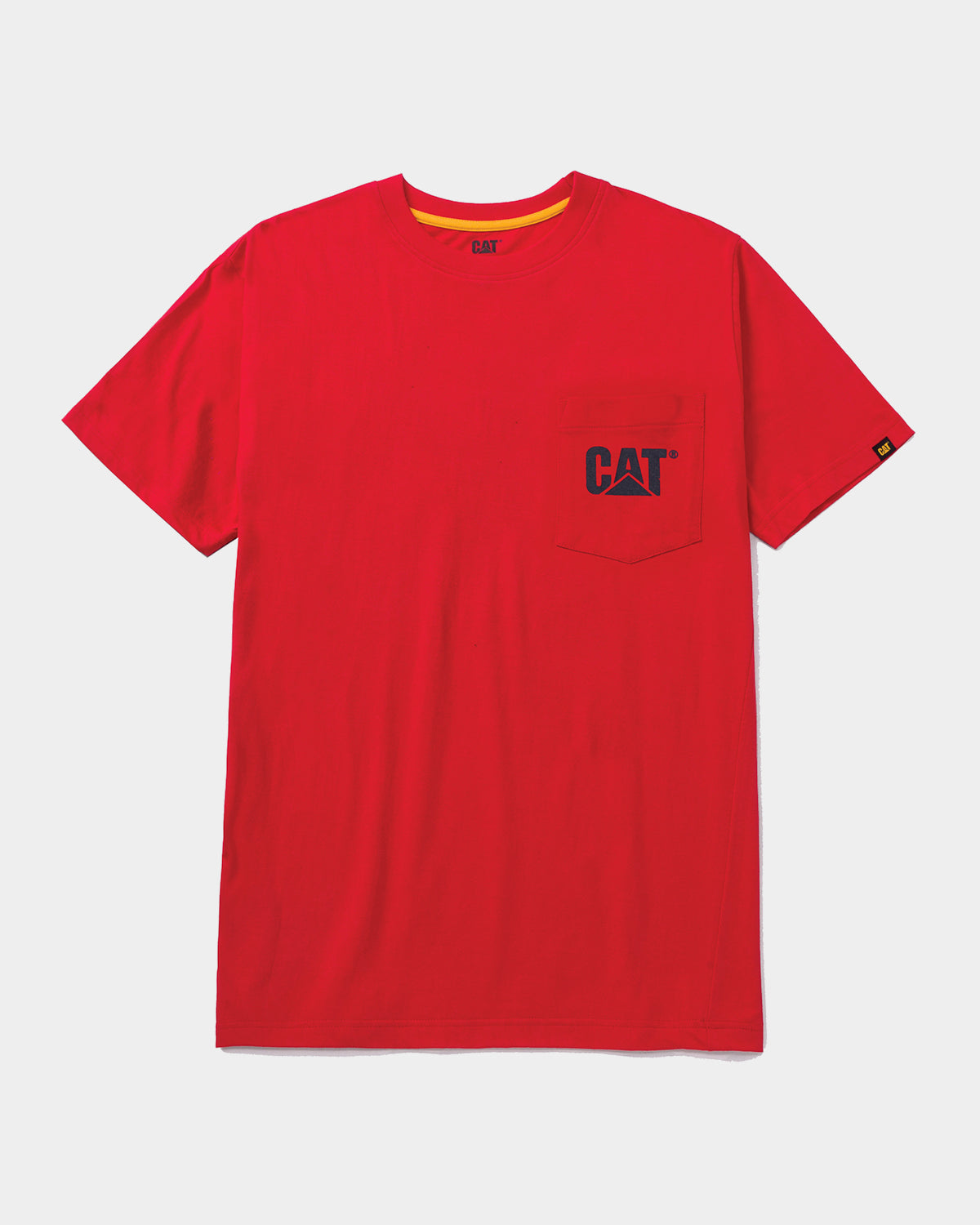 CAT Workwear Men's Logo Pocket T-Shirt Hot Red Front