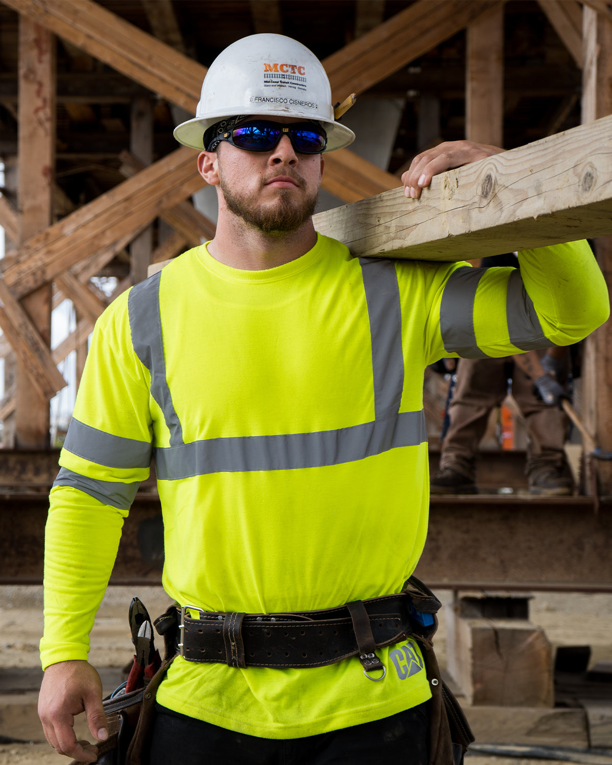 Men's Long Sleeve Hi-Vis Class III T-Shirt CAT® WORKWEAR