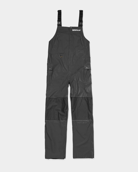 Cat Workwear Men's Longshore Waterproof Rain Bib Black Front