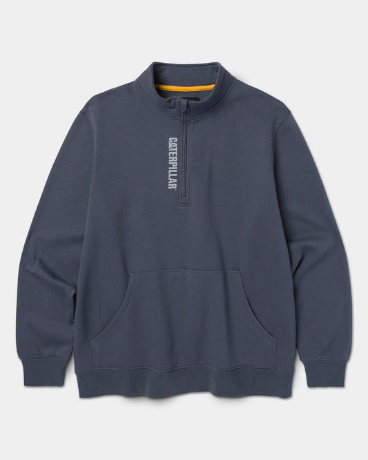 CAT workwear men's midweight quarter zip sweatshirt turbulence front