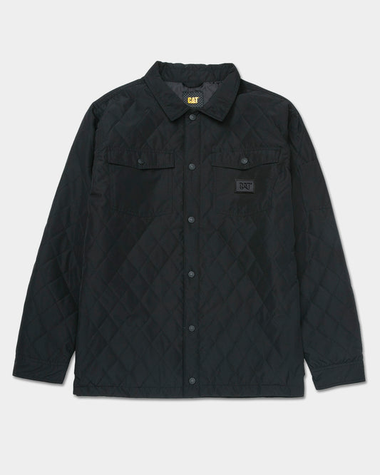 Cat Workwear Men's Quilted Ripstop Jacket Black Front