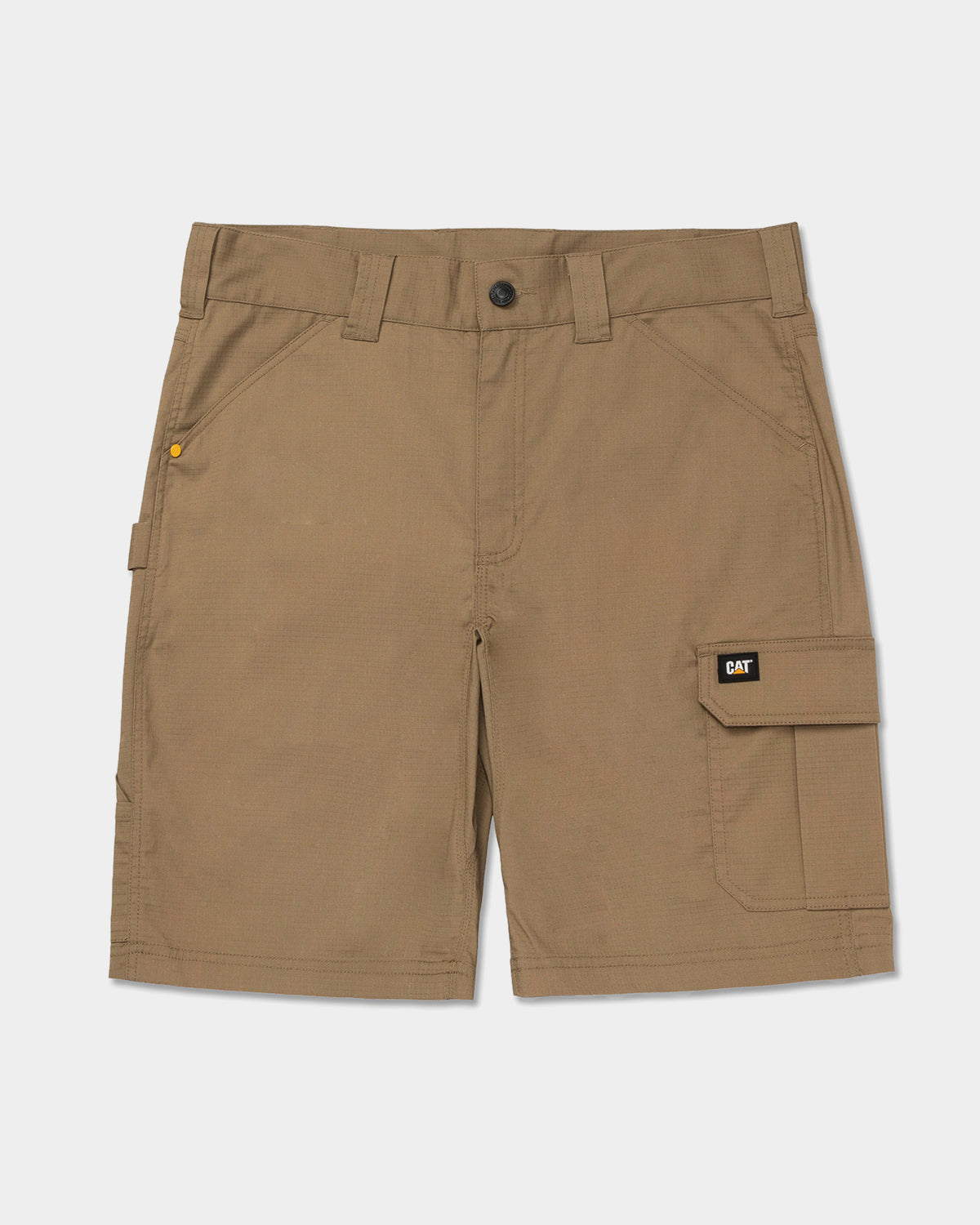 Cat Workwear Men's Ripstop Work Short Khaki Front