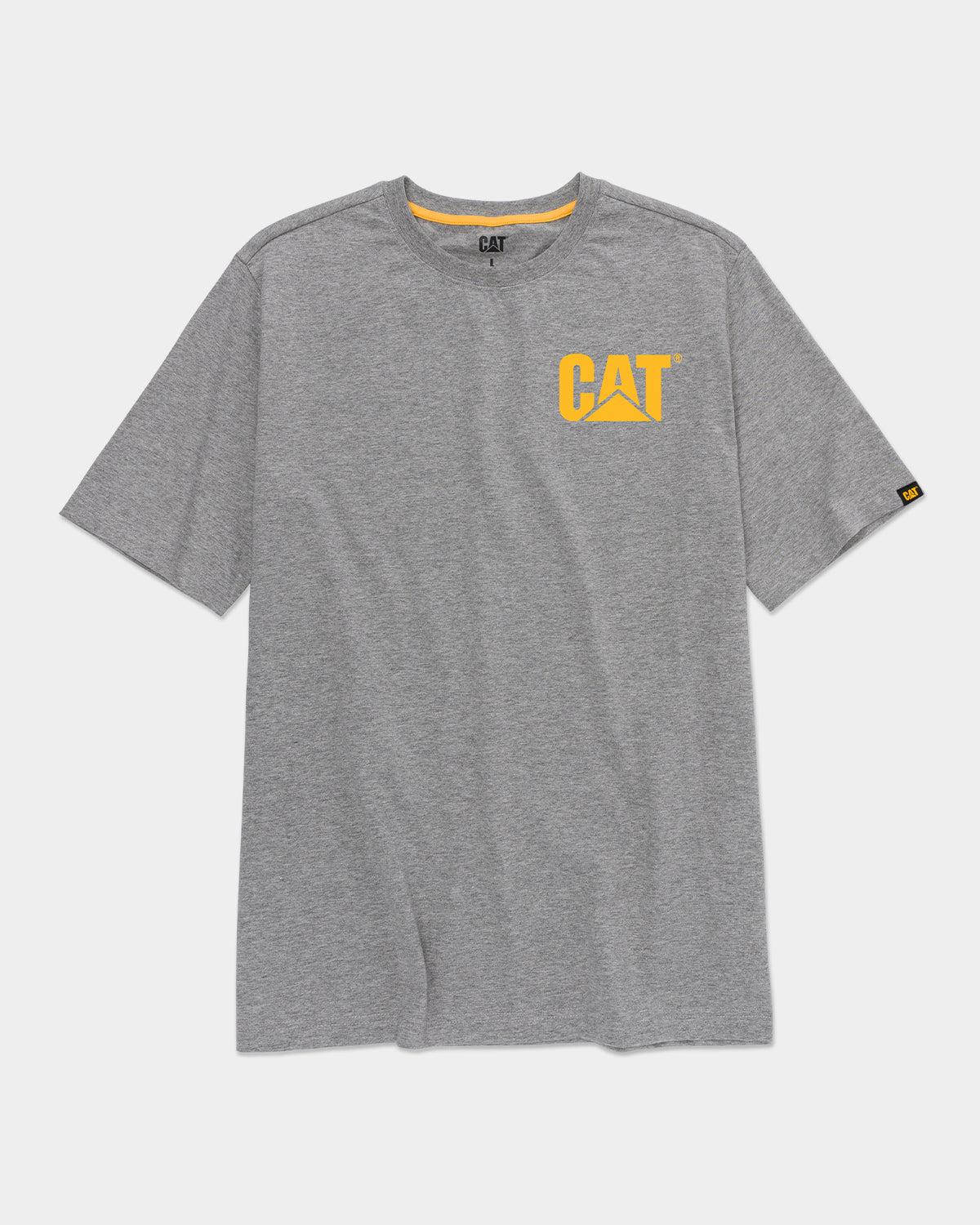 CAT Workwear Men's Graphic T-Shirt Rock Solid Heather Grey Front
