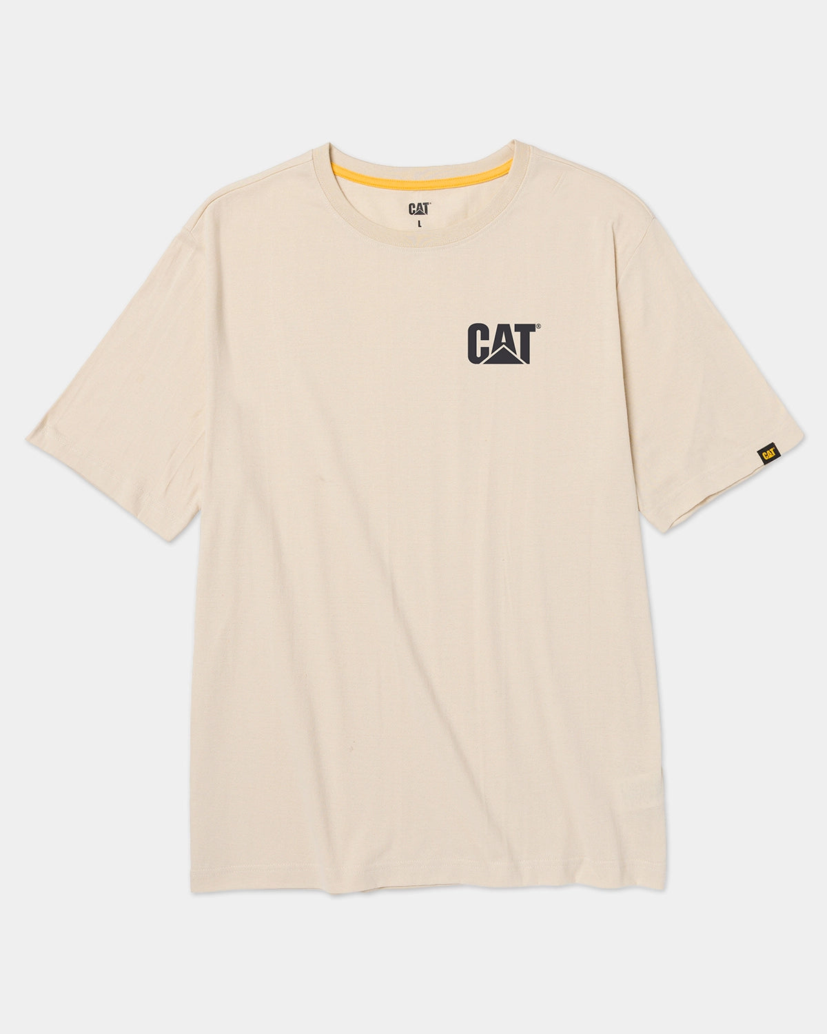 CAT workwear men's script basic graphic t-shirt peyote front
