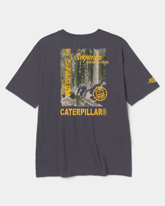 CAT workwear men's sequoia graphic t-shirt turbulence back