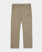 Cat Workwear Men's Stretch Canvas Utility Work Pants Straight Fit Khaki lay down Front, color:Khaki