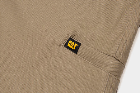 Cat Workwear Men's Stretch Canvas Utility Work Pants Straight Fit Secure Zip Pocket