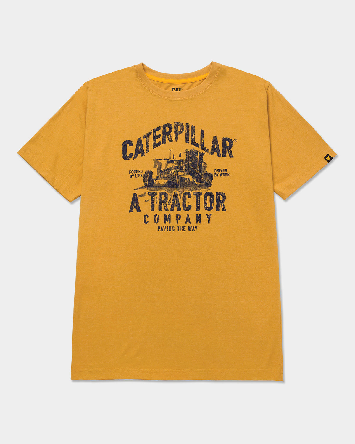 CAT Workwear Men's Tractor Company Graphic T-Shirt Mustard Front