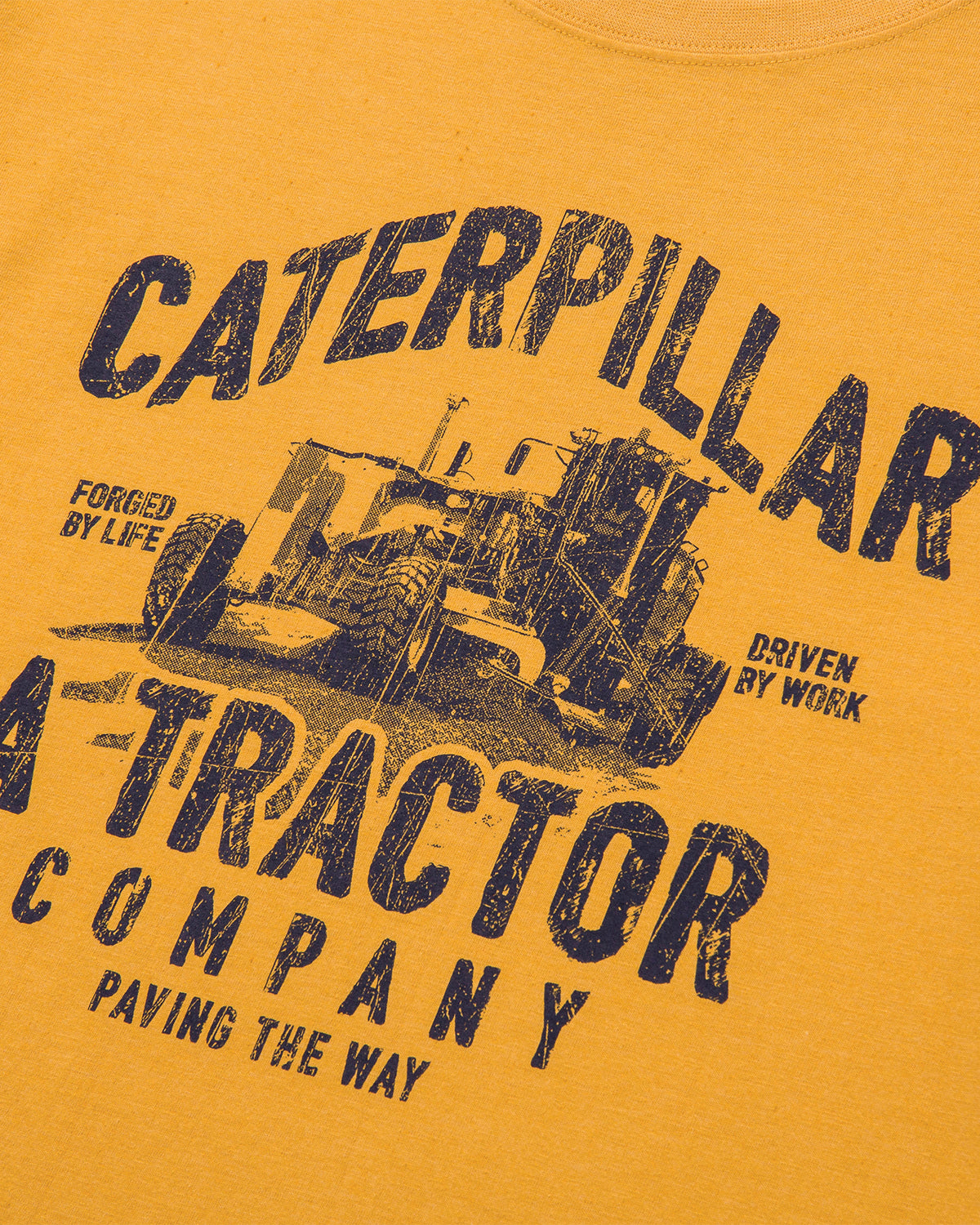 CAT Workwear Men's Tractor Company Graphic T-Shirt Mustard Graphic