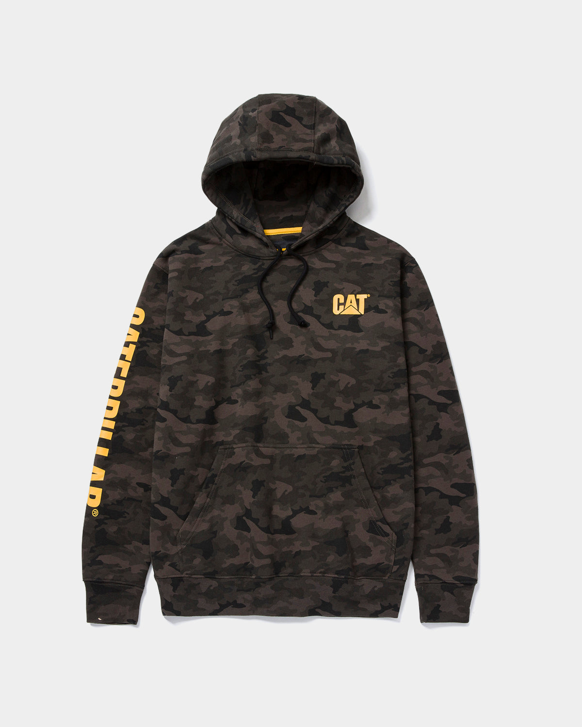 CAT Workwear Men's Trademark Banner Hoodie Night Camo Front