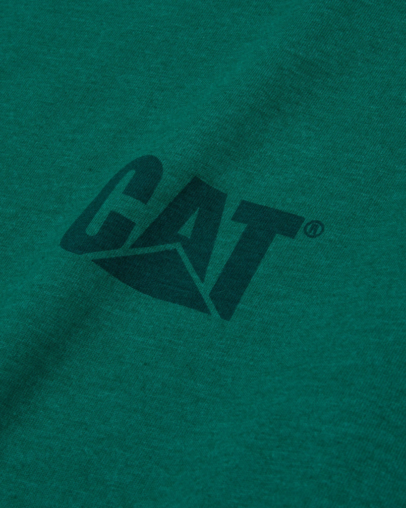 CAT Workwear Men's Trademark Banner Long Sleeve T-Shirt Alpine Heather Logo