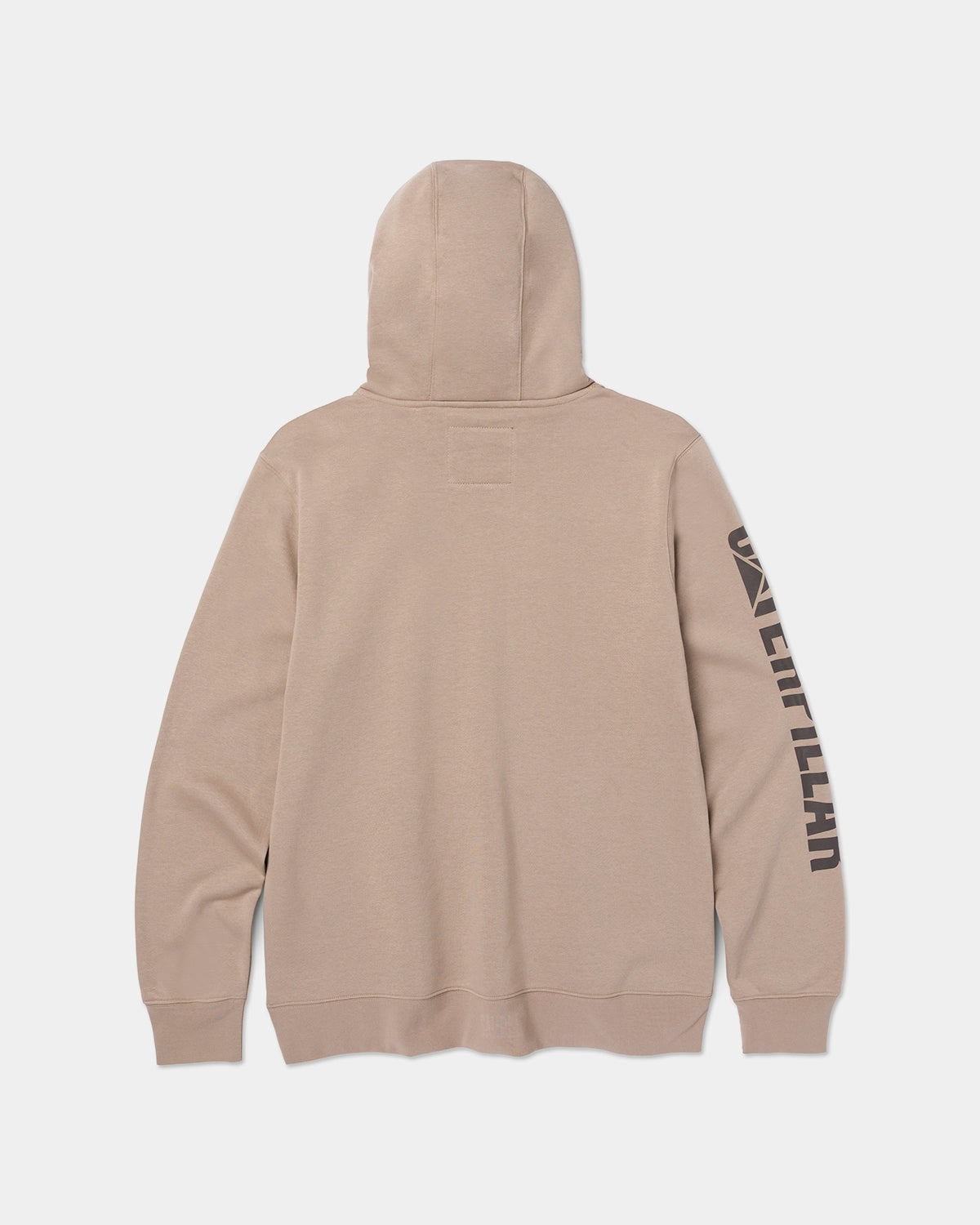 CAT workwear men's trademark banner pullover hoodie roasted cashew back