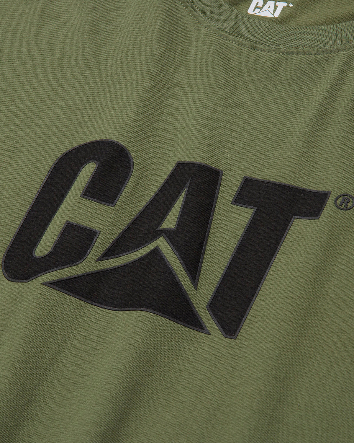 CAT Workwear  Men's Trademark Logo T-Shirt Chive Logo