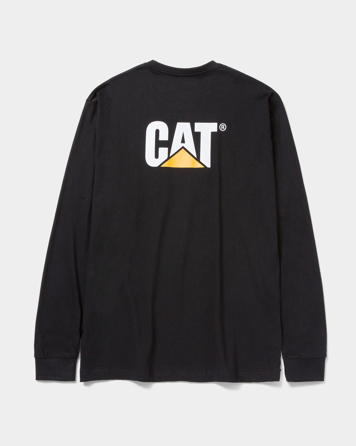 CAT Workwear Men's Trademark Pocket Long Sleeve T-Shirt Black Back