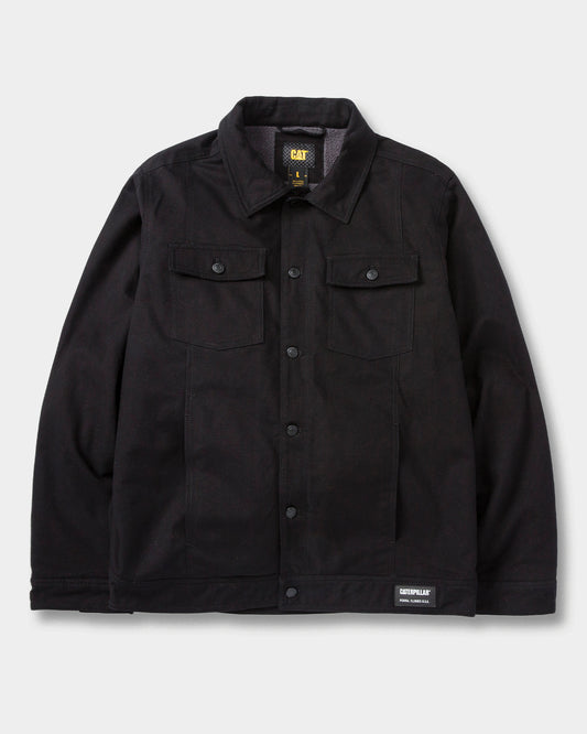 Cat Workwear MEN'S TRUCKER JACKET Black Front